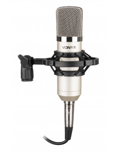 Vonyx CMS300W - Microphone Streaming avec bras articulé - Blanc