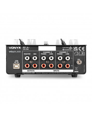 Vonyx STM500BT table de mixage 2 canaux avec Bluetooth/MP3