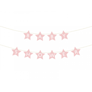 banniere baby shower rose