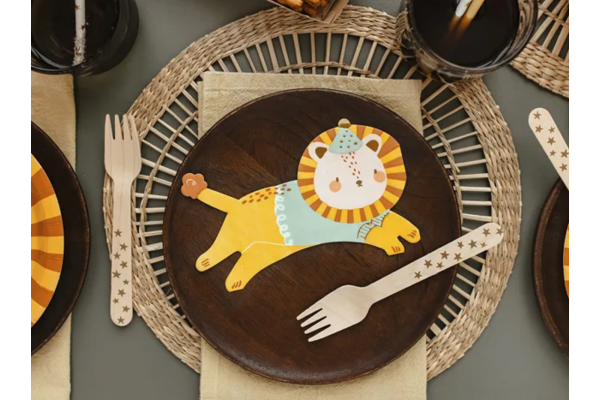 serviettes lions table