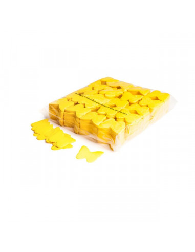 confettis jaunes papillons