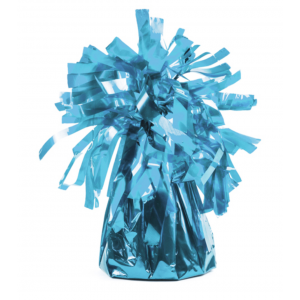 poids ballon bleu metallique