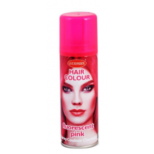 laque a cheveux rose fluo