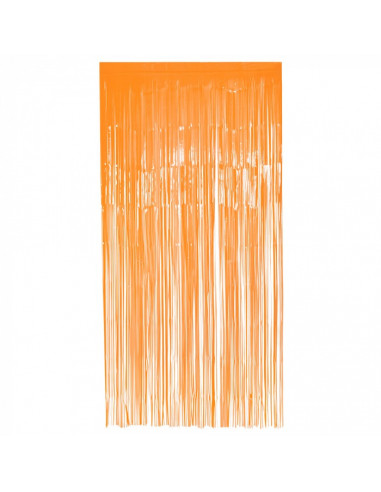 rideau frange orange fluo