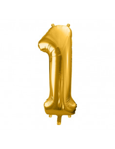 Ballon aluminium chiffre doré 33 cm - Vegaooparty