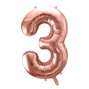 Ballon chiffre 3 Rose Gold...