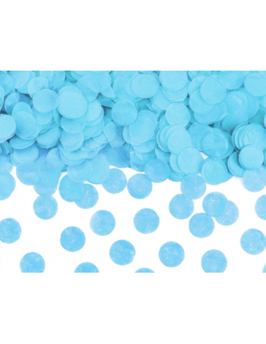 Canon à confettis bleu pour annonce sexe bébé gender reveal