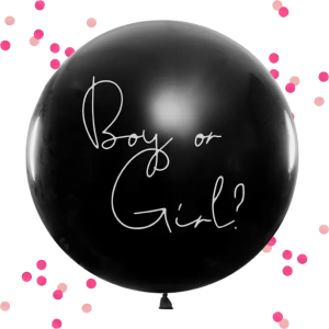 ballon gender reveal confettis bleu garçon