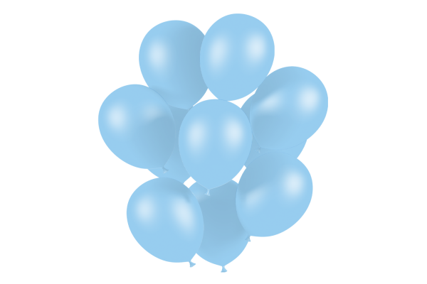 bouquet ballons latex bleu clair