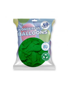 50 Ballons coloris vert 25 cm pas chers