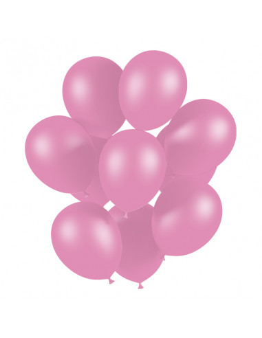 30x pièces Ballons de fête rose fluo 27 cm - Articles de party /décoration  rose vif