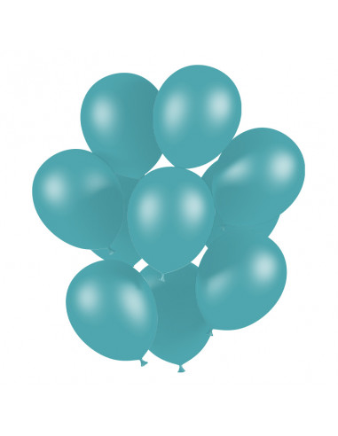 Ballons en latex pastel bleu turquoise