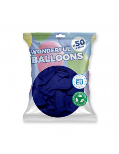 12 Ballons Bleu Ciel Métallisé de baudruche