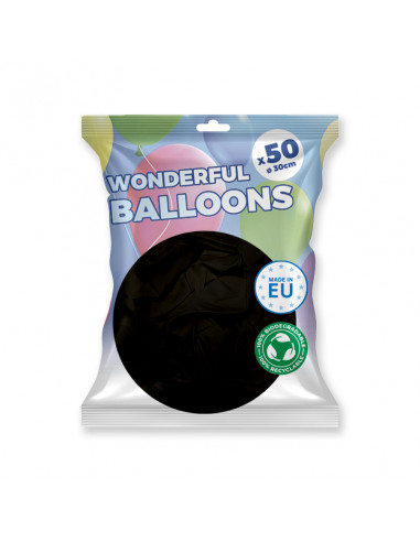 Achet Ballons Latex noir Biodégradables - Paquet de 10