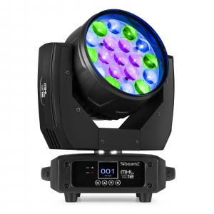 Lyre wash 19 x 12W 4 en 1, Zoom, MHL1912 BeamZ pro