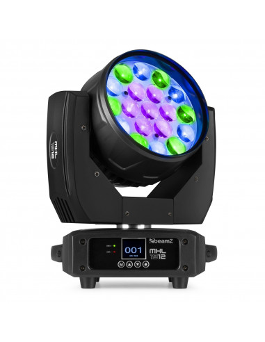 Lyre wash 19 x 12W 4 en 1, Zoom, MHL1912 BeamZ pro