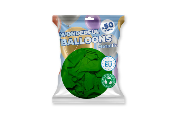 ballons latex vert metal