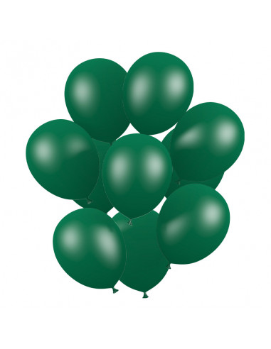 50 Ballons de baudruche Vert émeraude métallisé 30 cm
