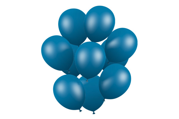 bouquet ballons baudruche bleu metallise