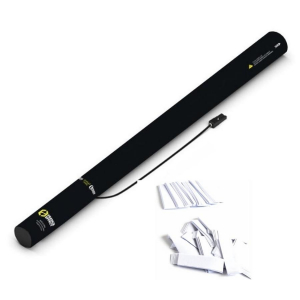 Canon à confettis électrique 80 cm Blanc - Soluble Biodégradable