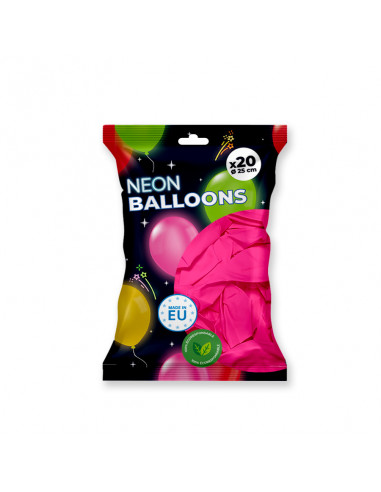 ballons roses fluo