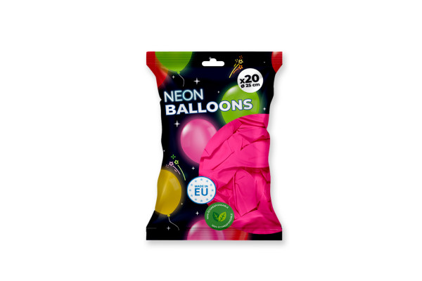 ballons roses fluo