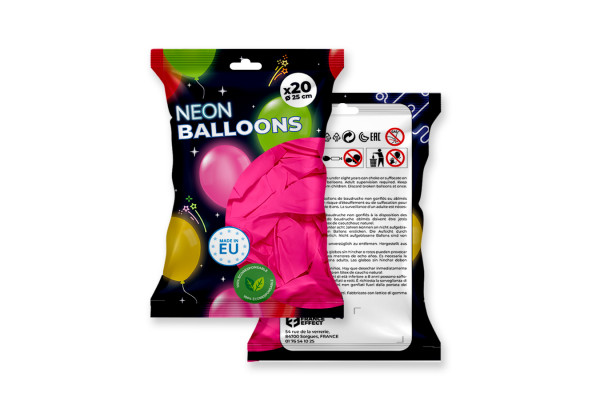 ballons roses fluo baudruche