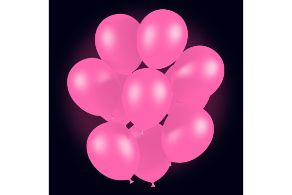 ballons roses fluo effets noir