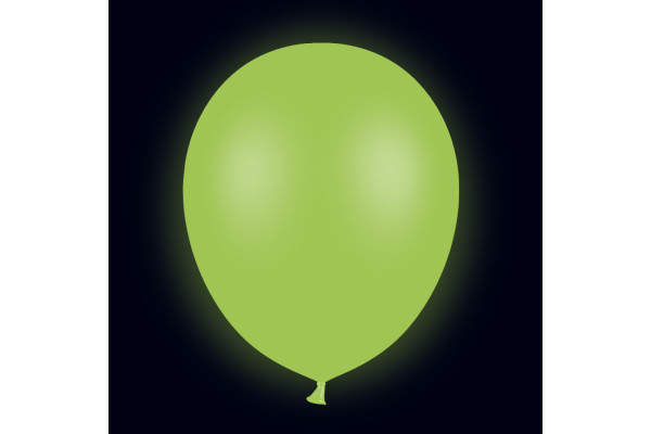 ballons verts fluorescents effets