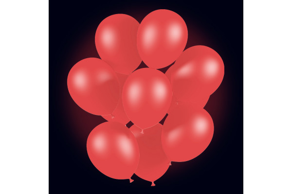 ballon rouge fluo bouquet noir