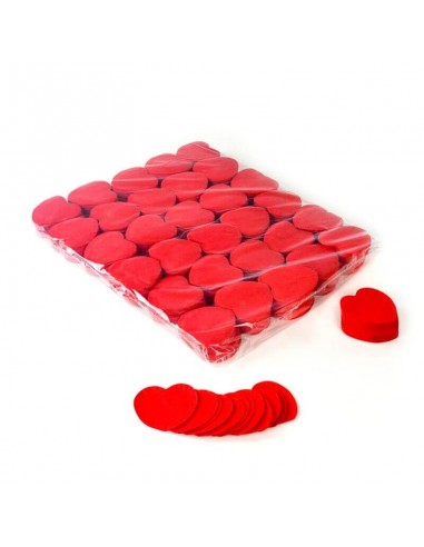 confettis papier coeur rouge