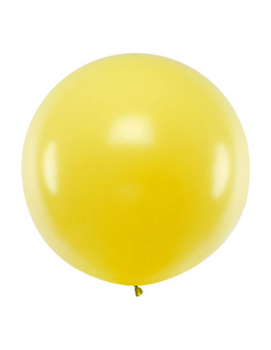 Ballon géant rond jaune - 1 mètre