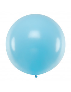 Ballon aluminium sphère - Bleu ciel - Happy Family