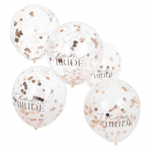 ballons confettis rose