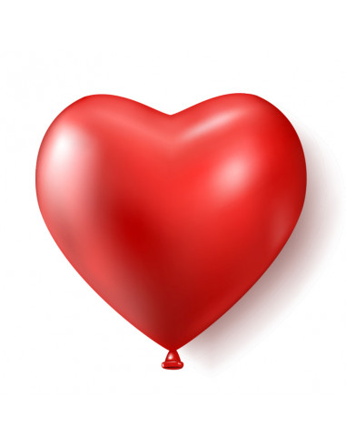 10 ballons gonflables en forme de coeur rouge - St Valentin