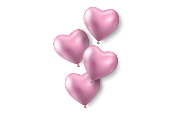 ballons latex coeur rose
