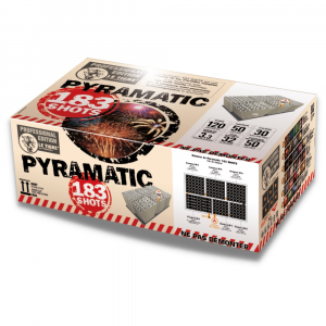 Feu d'artifice automatique PYRAMATIC® 183 SHOTS - 2 minutes