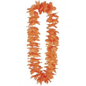 collier fleur orange fluo