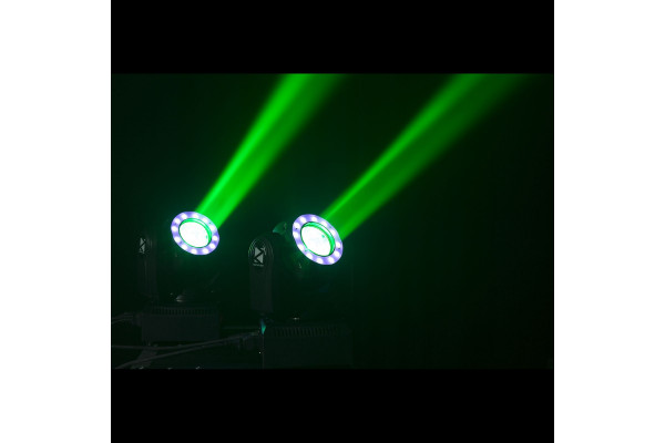lyre led beam effet vert