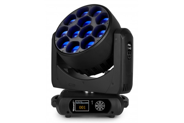 lyre led zoom effets bleu