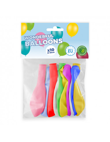 ballons baudruche multicolore biodegradable