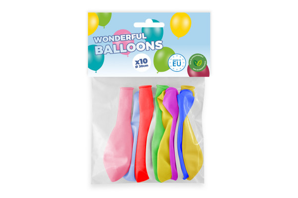 ballons baudruche multicolore biodegradable