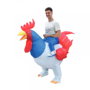 costume gonflage coq