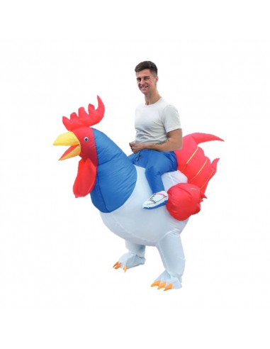 costume gonflage coq