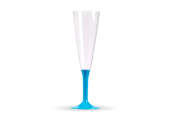flute a champagne turquoise vide
