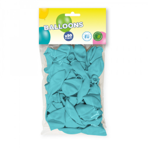 Sachet de 50 ballons bleu turquoise