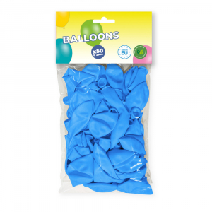 Sachet de 50 ballons bleu médium