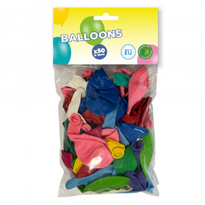 Sachet de 50 ballons multicolors