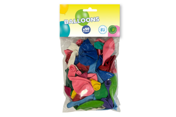 Sachet de 50 ballons multicolors