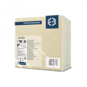 Paquet de serviettes airlaid en papier couleur ivoire